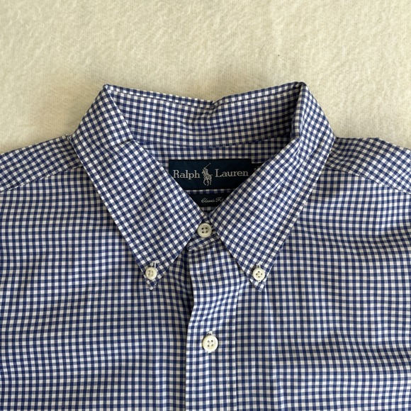 Polo Ralph Lauren Other - Polo Ralph Lauren Shirt‎ Men's XL Classic Fit Blue Check Plaid Button Down